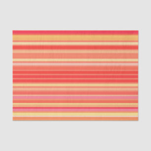 Blended Stripes, Shades of Coral Orange Tissue Paper