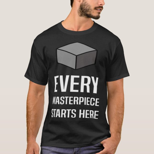Blender Basics simple nerdy style for 3D modelling T-Shirt (Front)