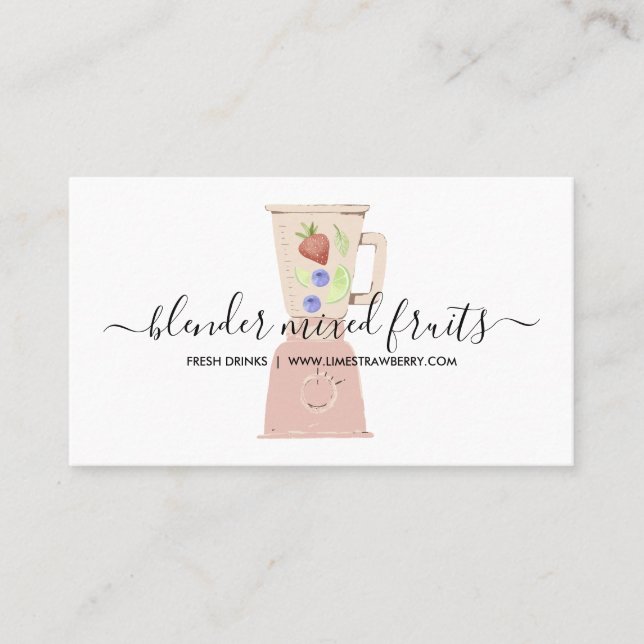Blender Fruits Mixed drink fresh juice Business Card (Front)