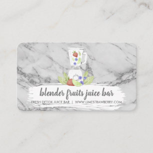 Blender Fruits Mixed drink fresh juice marble Business Card