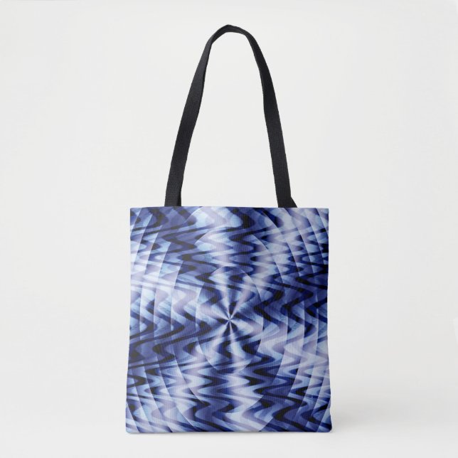 Blending in blue waves... tote bag (Front)