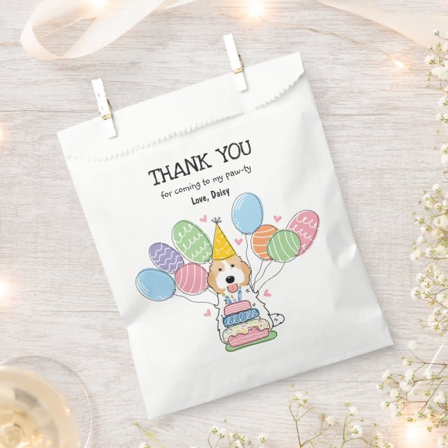 Blenheim Apricot Cockapoo Cavapoo Birthday Party  Favour Bags (Clipped)