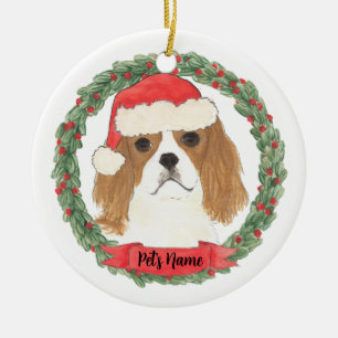 Blenheim Cavalier King Charles Spaniel Ceramic Tree Decoration