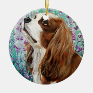 Blenheim Cavalier King Charles Spaniel Ceramic Tree Decoration
