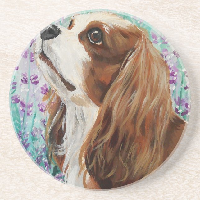 Blenheim Cavalier King Charles Spaniel Coaster (Front)