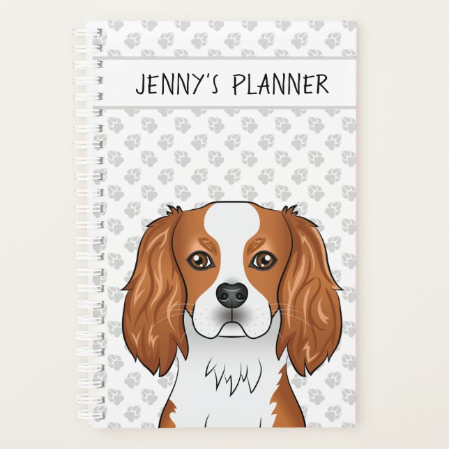 Blenheim Cavalier King Charles Spaniel Dog & Title Planner (Front)