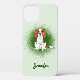 Blenheim Cavalier King Charles Spaniel On Green iPhone 12 Case