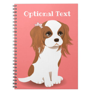 Blenheim Cavalier King Charles Spaniel Pink Notebook