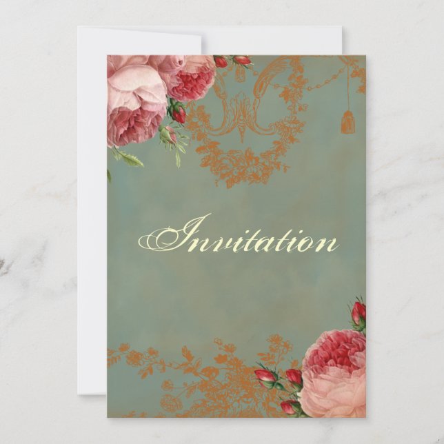 Blenheim Rose Party Invitation (Front)