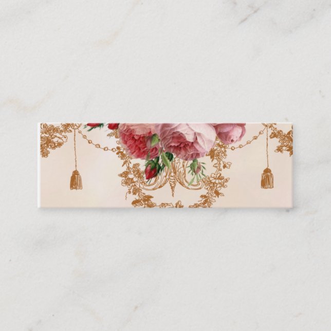 Blenheim Rose, petal pink Mini Business Card (Front)