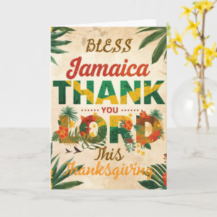 Bless Jamaica thanksgiving Card