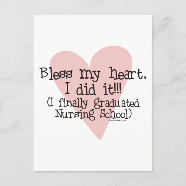 Bless my Heart - I did it! Postcard (Front)