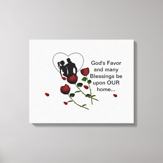 BLESS OUR HOME CANVAS PRINT (Front)