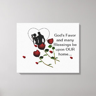BLESS OUR HOME CANVAS PRINT