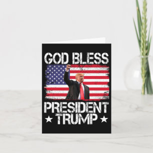 Bless President Trump 2024 Support Trump Election Card