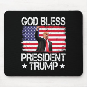 Bless President Trump 2024 Support Trump Election Mouse Pad