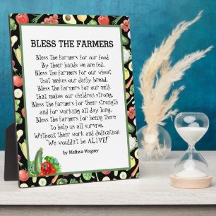 Bless the Farmers poem Plaque