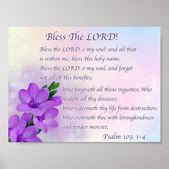 Bless The Lord O My Soul! Poster (Front)
