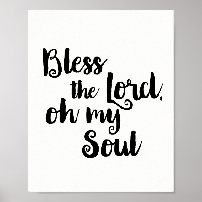 Bless the Lord, Oh My Soul Poster (Front)