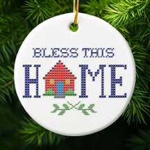 Bless This Home Cross Stitch Embroidery