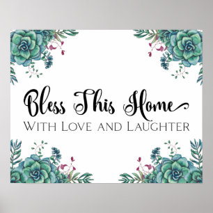 Bless This Home with Love and Laughter Print