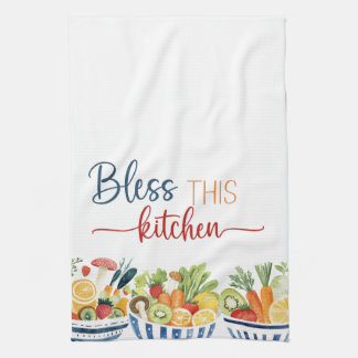 Bless This Kitchen – Fresh Produce Decorative Tea Towel