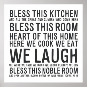 Bless this Kitchen MA012 Poster