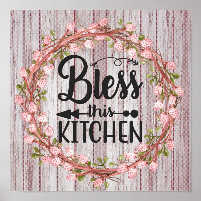 Bless this Kitchen Poster (Front)