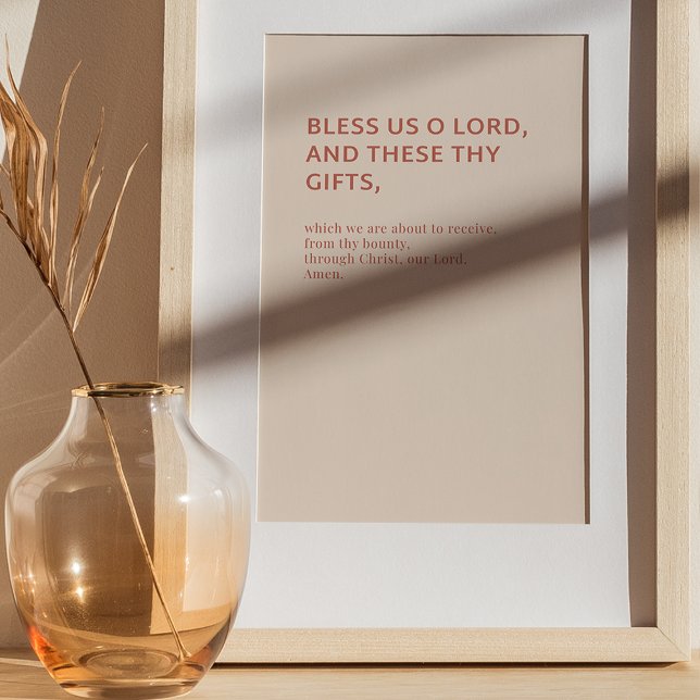 Bless us, Oh Lord, Grace Before Meals Prayer Poste Poster (Creator Uploaded)