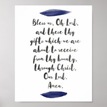 Bless us, Oh Lord, Grace Before Meals Wall Art