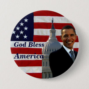 Bless USA_ 7.5 Cm Round Badge