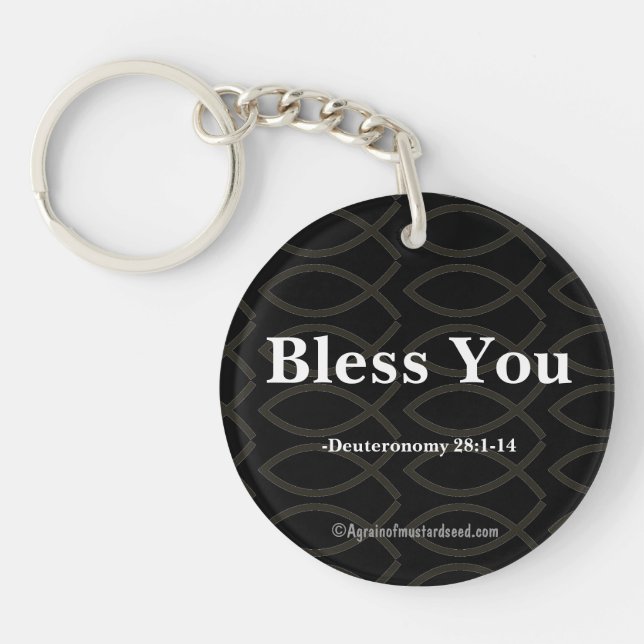 BLESS YOU Bible Quote Key Ring (Front)