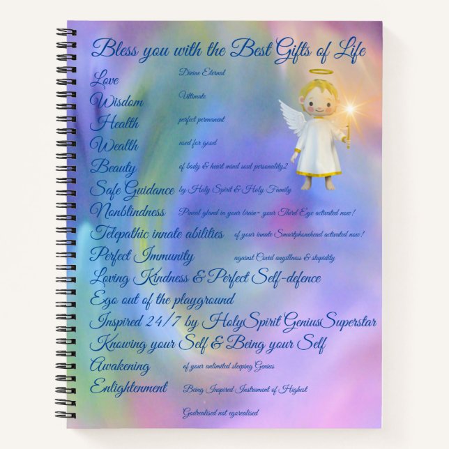 Bless you with the Best Gifts of Life notebook (Front)