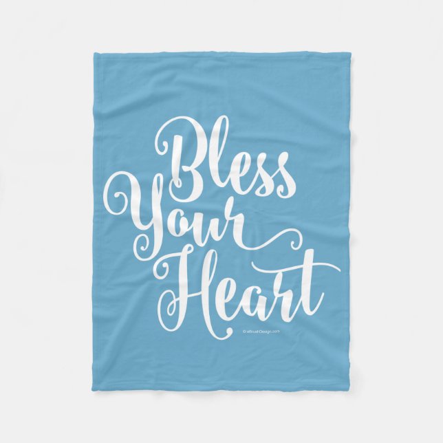 Bless Your Heart Fleece Blanket (Front)