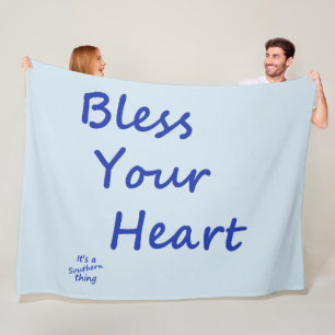 Bless Your Heart Fleece Blanket