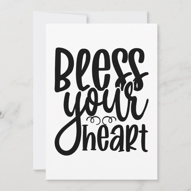 Bless Your Heart  Invitation (Front)