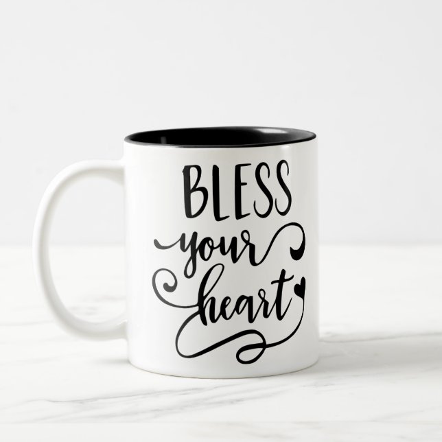 Bless Your Heart Two-Tone Coffee Mug (Left)