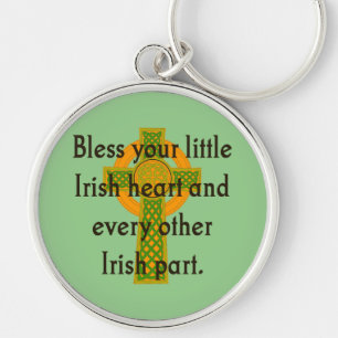 Bless Your Little Irish Heart - Irish Quote Key Ring