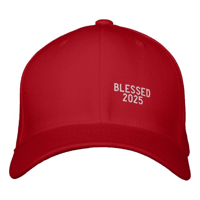 Blessed 2025 Personalised Embroidered Hat (Front)