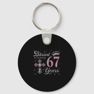 Blessed 67 Years 67 Six Seven Meme Key Ring