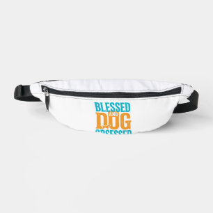 Blessed And Dog Obsessed Vintage Dog Lover Design_ Bum Bags