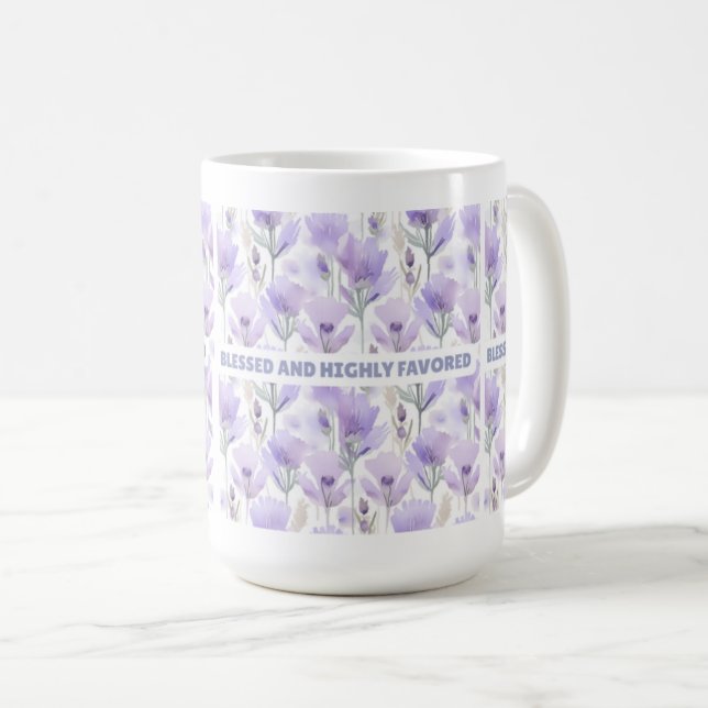 Blessed and Highly Favored Coffee Mug (Front Right)