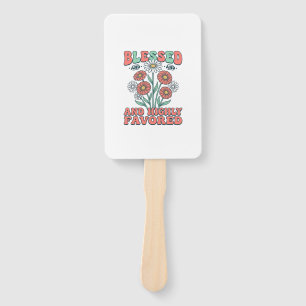 Blessed and Highly Favored Floral Vintage Design_1 Hand Fan