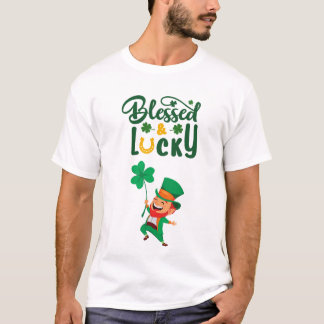 Blessed and Lucky Leprechaun T-Shirt