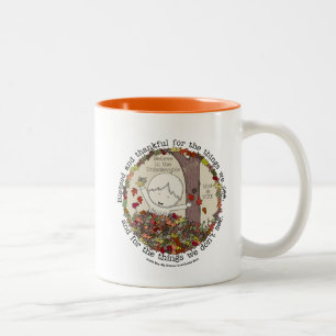 Blessed and Thankful Two-Tone Coffee Mug