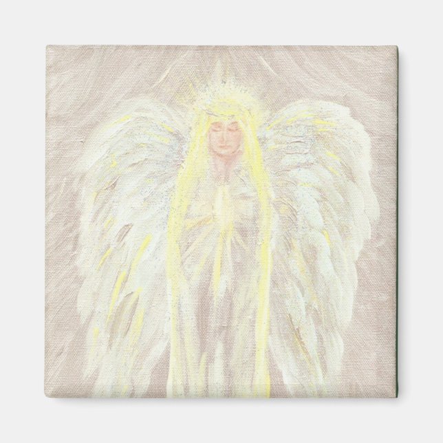 Blessed Angel of Golden Light Magnet (Front)