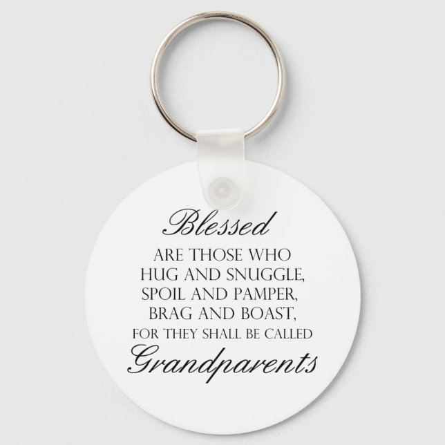 Blessed Are... Grandparents Key Ring (Front)