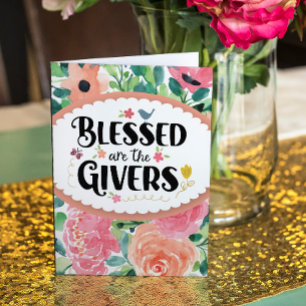 Blessed are the Givers Thank You Card