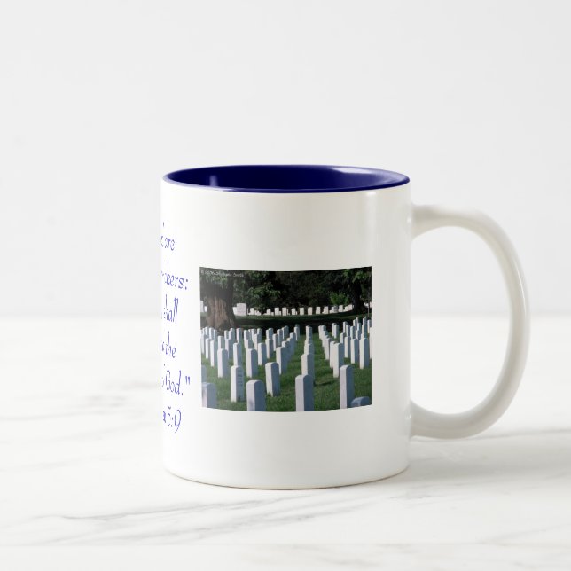 Blessed are the peacemakers...Military Two-Tone Coffee Mug (Right)