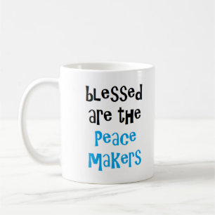 blessed are the peacemakers notebook coffee mug